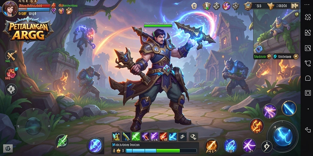 Tampilan gameplay ARPG yang mendebarkan dan penuh aksi.