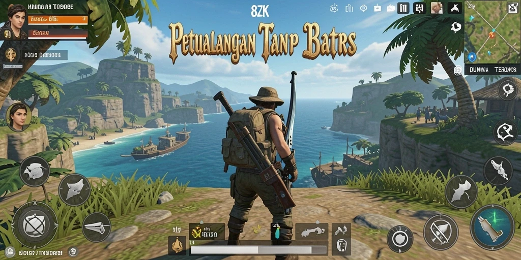 Gameplay 8ZK dalam dunia Open World yang luas dan interaktif.