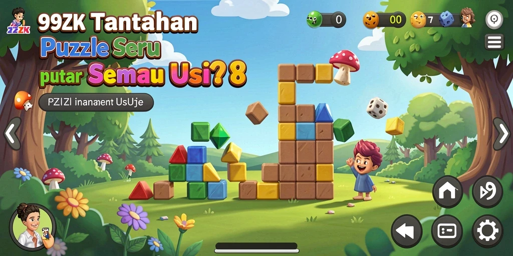 Screenshot gameplay 99ZK menunjukkan tantangan Puzzle yang menarik.