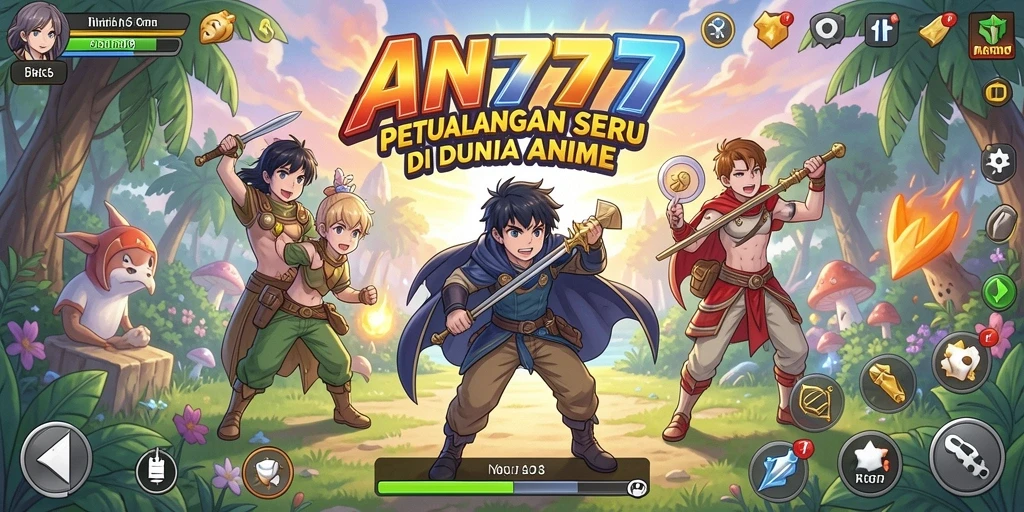 Tampilan menarik gameplay AN777 dengan karakter anime ikonik.