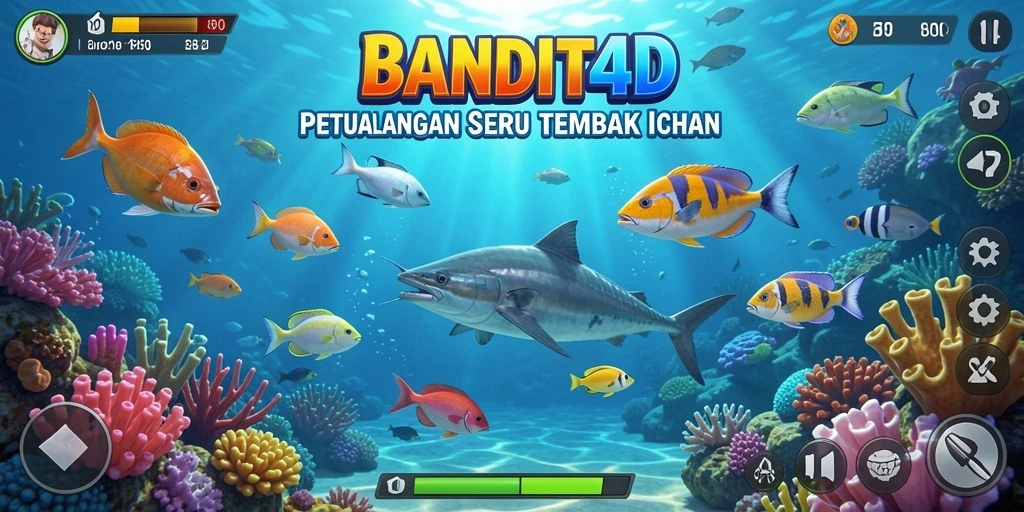 Tampilan menakjubkan dari gameplay BANDIT4D saat memburu ikan.