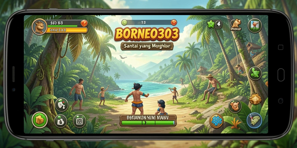 Tampilan gameplay <strong>BORNEO303</strong> yang penuh warna dan menarik.