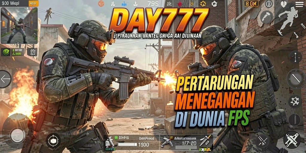 Tampilan gameplay <strong>DAY777</strong> menampilkan pertempuran seru di medan yang memukau.