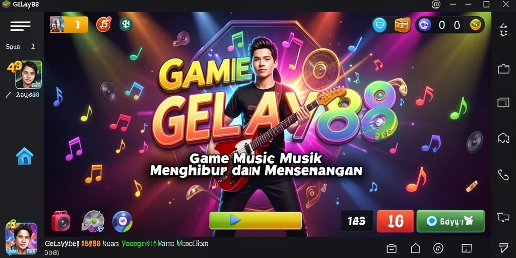 Tampilan utama gameplay GELAY88 yang penuh semangat dan warna.