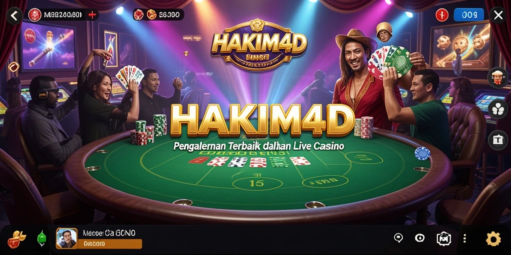 Tampilan gameplay HAKIM4D dengan dealer langsung dan permainan yang memikat.
