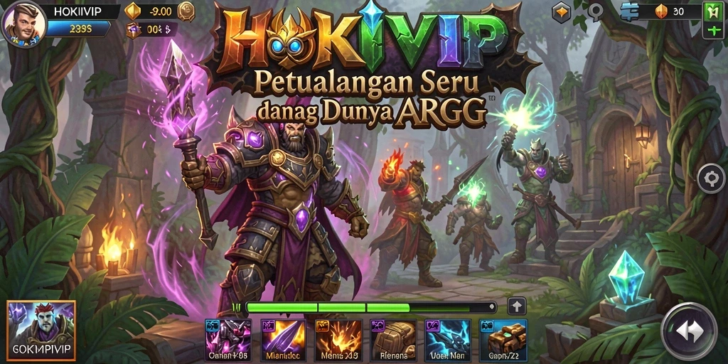 Tampilan seru dari gameplay HOKIVIP yang menegangkan.