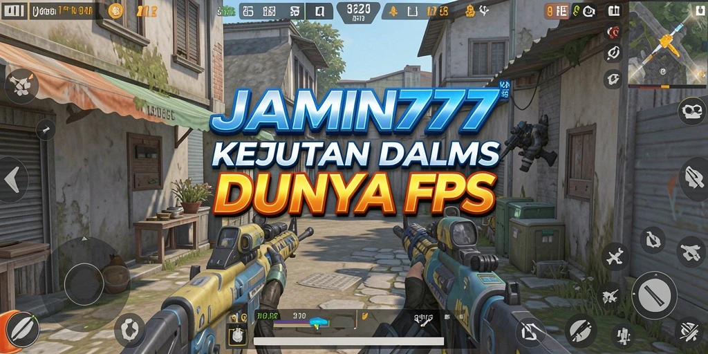 Tampilan gameplay seru dalam JAMIN777 dengan pertempuran FPS yang menegangkan.