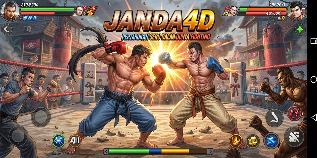 Tampilan aksi seru dari pertarungan di JANDA4D.