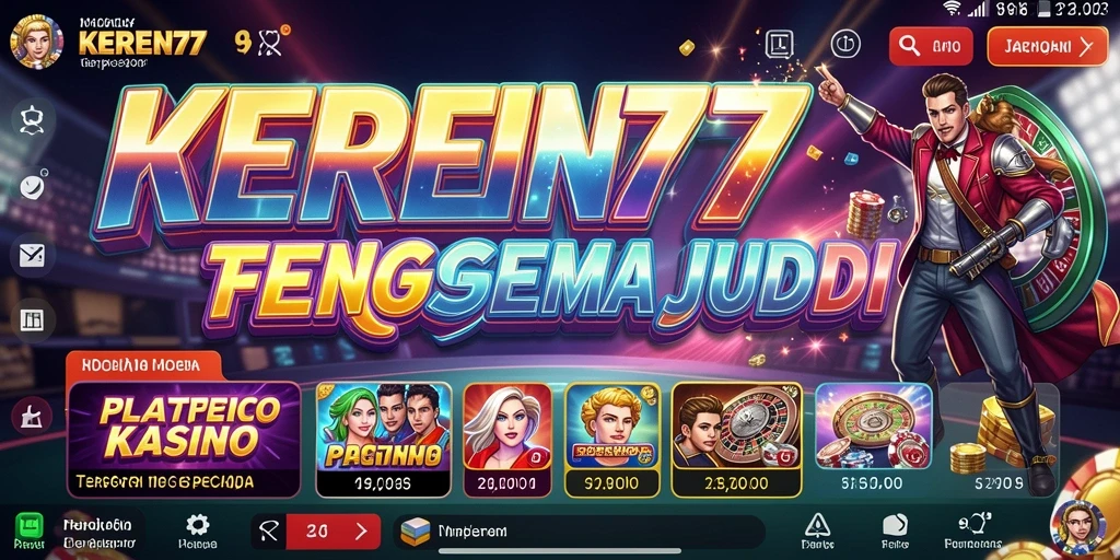Screenshot gameplay KEREN77 menampilkan suasana Kasino yang mendebarkan.
