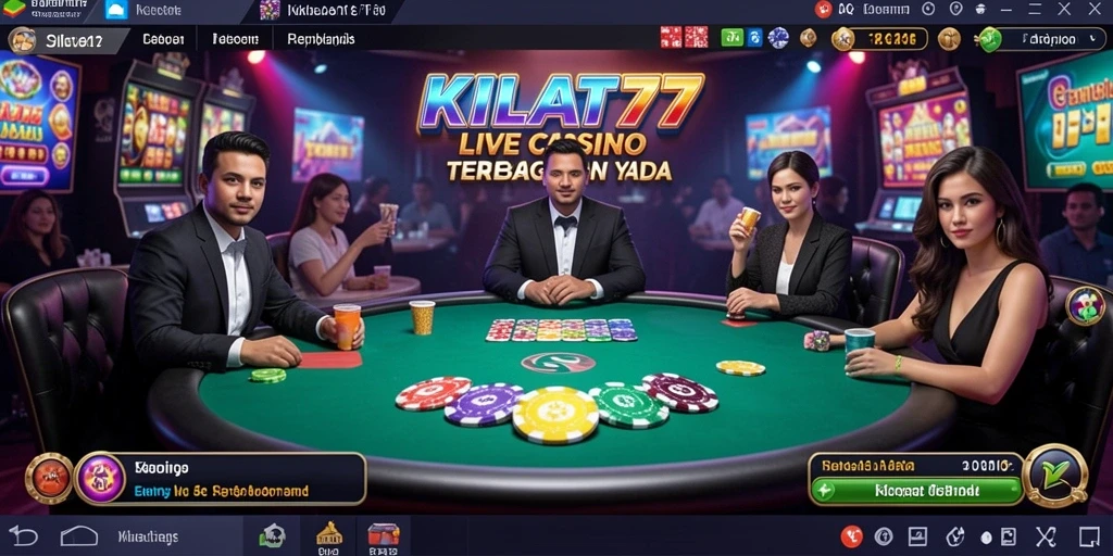 Tampilan menarik dari gameplay Live Casino KILAT77 dengan dealer profesional.