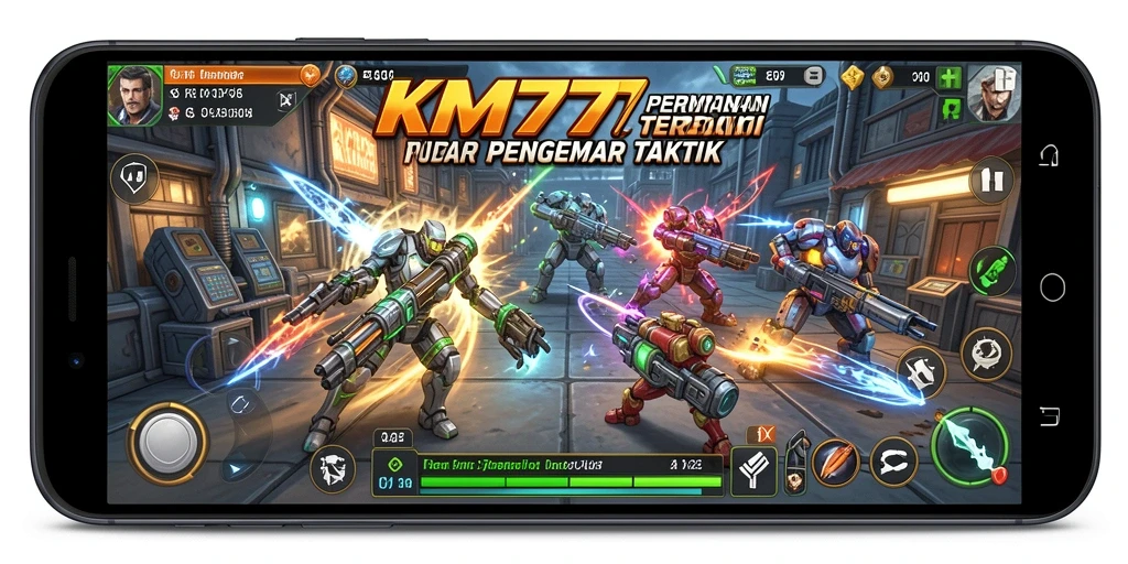 Tampilan gameplay menegangkan dalam KM777 yang penuh strategi.