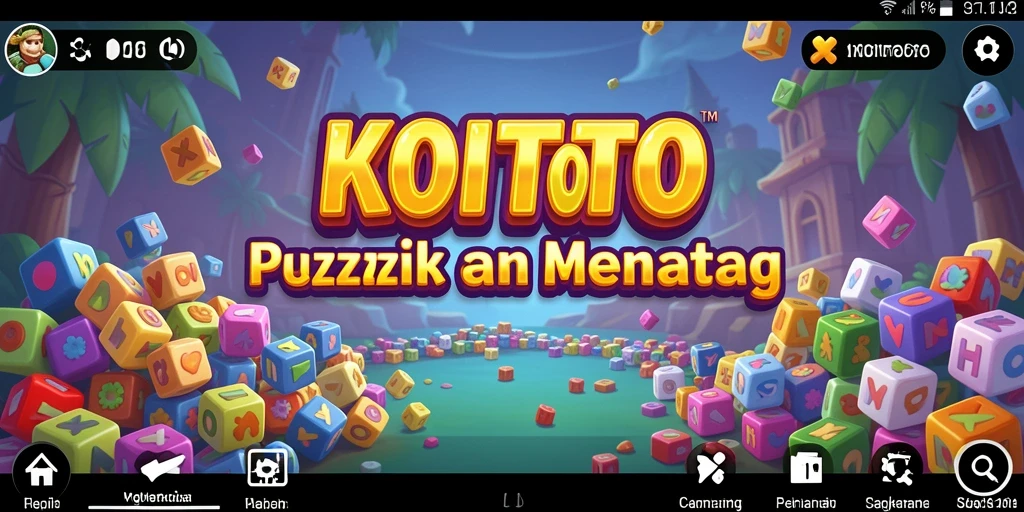 Tampilan gameplay KOITOTO yang penuh warna dan menantang.