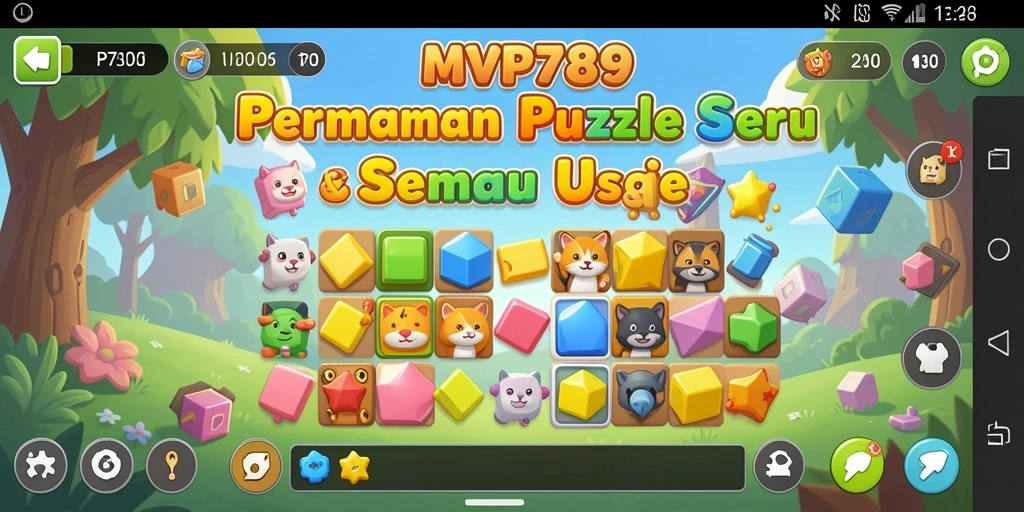 Tampilan gameplay MVP789 yang penuh warna dan menantang teka-teki.