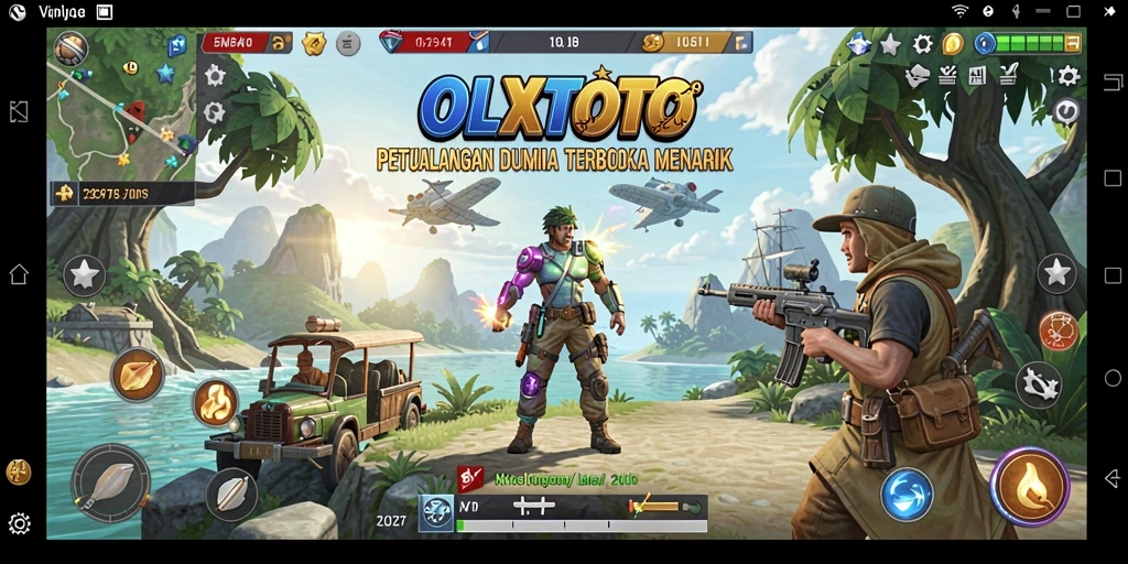 Tampilan menarik dari gameplay <strong>OLXTOTO</strong> di dunia terbuka.