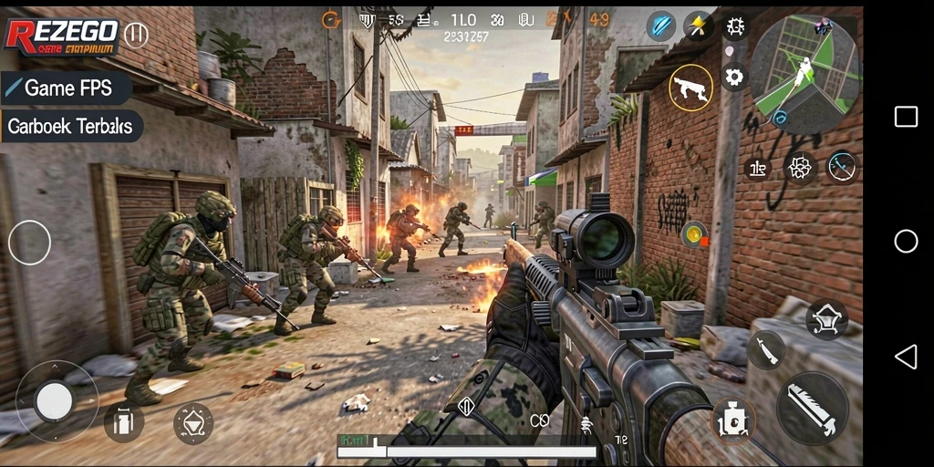 Tampilan dinamika gameplay seru di REZEGO.