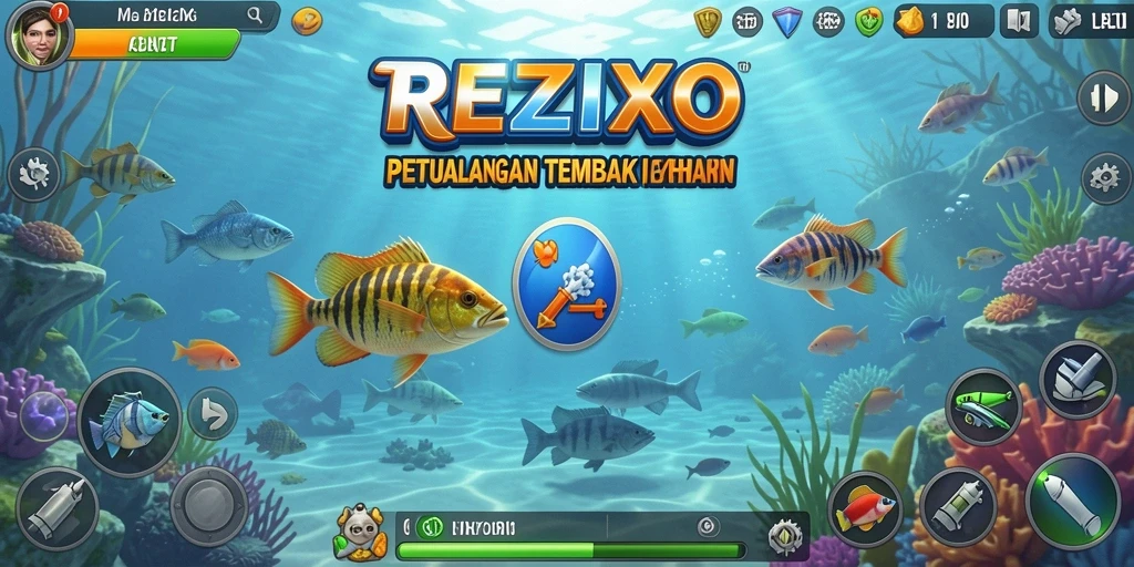 Tampilan gameplay Tembak Ikan yang mendebarkan dan menarik.