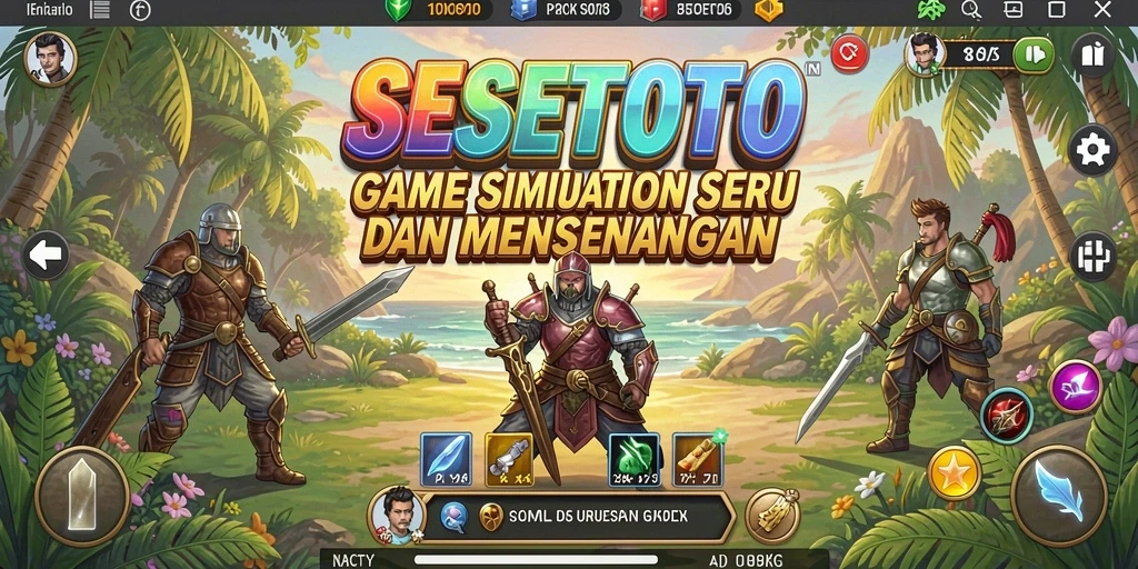 Screenshot gameplay SESETOTO yang menampilkan aksi simulasi mengelola bisnis.