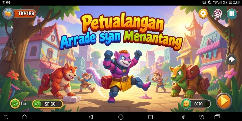 Screenshot gameplay menunjukkan aksi cepat dan penuh warna di TKP188.