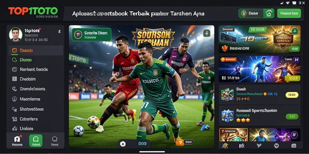 Tampilan dinamis dari gameplay Sportsbook di TOP1TOTO.