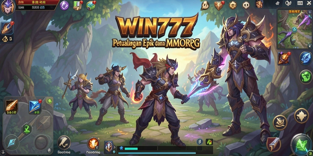 Screenshot gameplay WIN777 yang menunjukkan aksi seru dalam petualangan MMORPG.